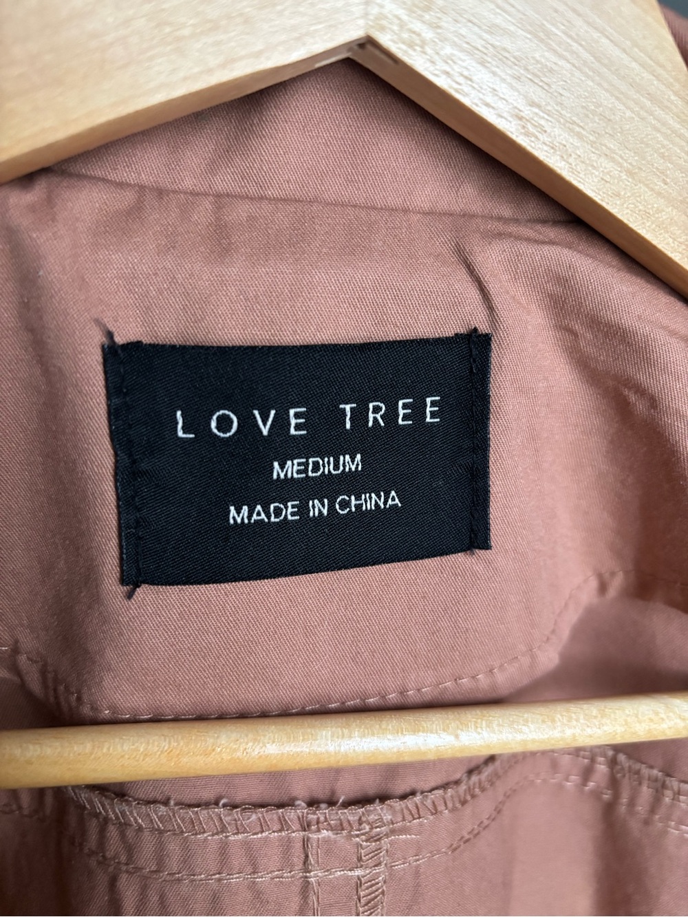 Love Tree Utility Jacket in Dusty Rose Pink - Picture 2 of 5
